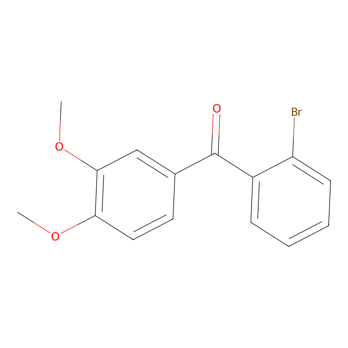 2-Bromo-3',4'-dimethoxybenzophenone molecular structure, CAS 23346-79-4