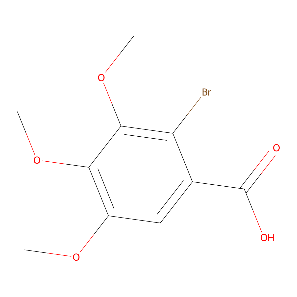 2-Bromo-3,4,5-trimethoxybenzoic acid molecular structure, CAS 23346-82-9