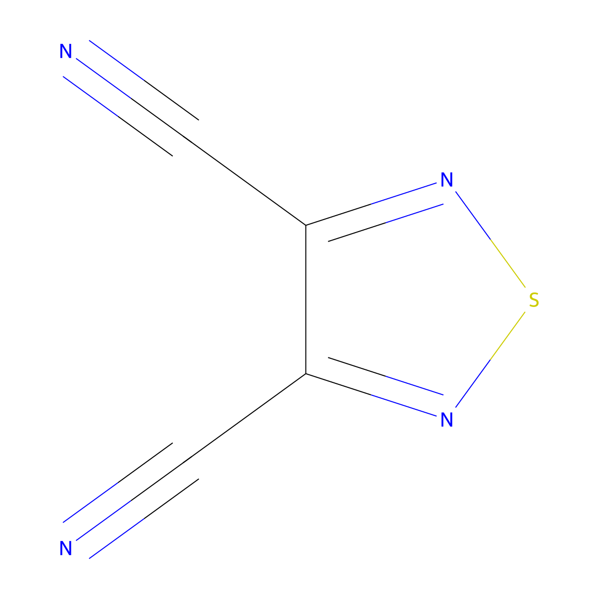 1,2,5-Thiadiazole-3,4-dicarbonitrile molecular structure, CAS 23347-22-0