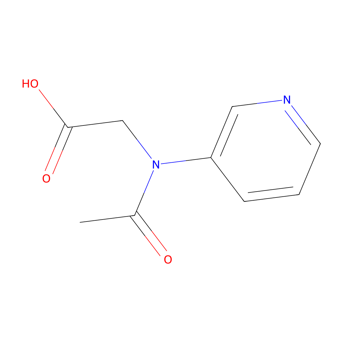 2-[N-(pyridin-3-yl)acetamido]acetic acid molecular structure, CAS 2334737-59-4