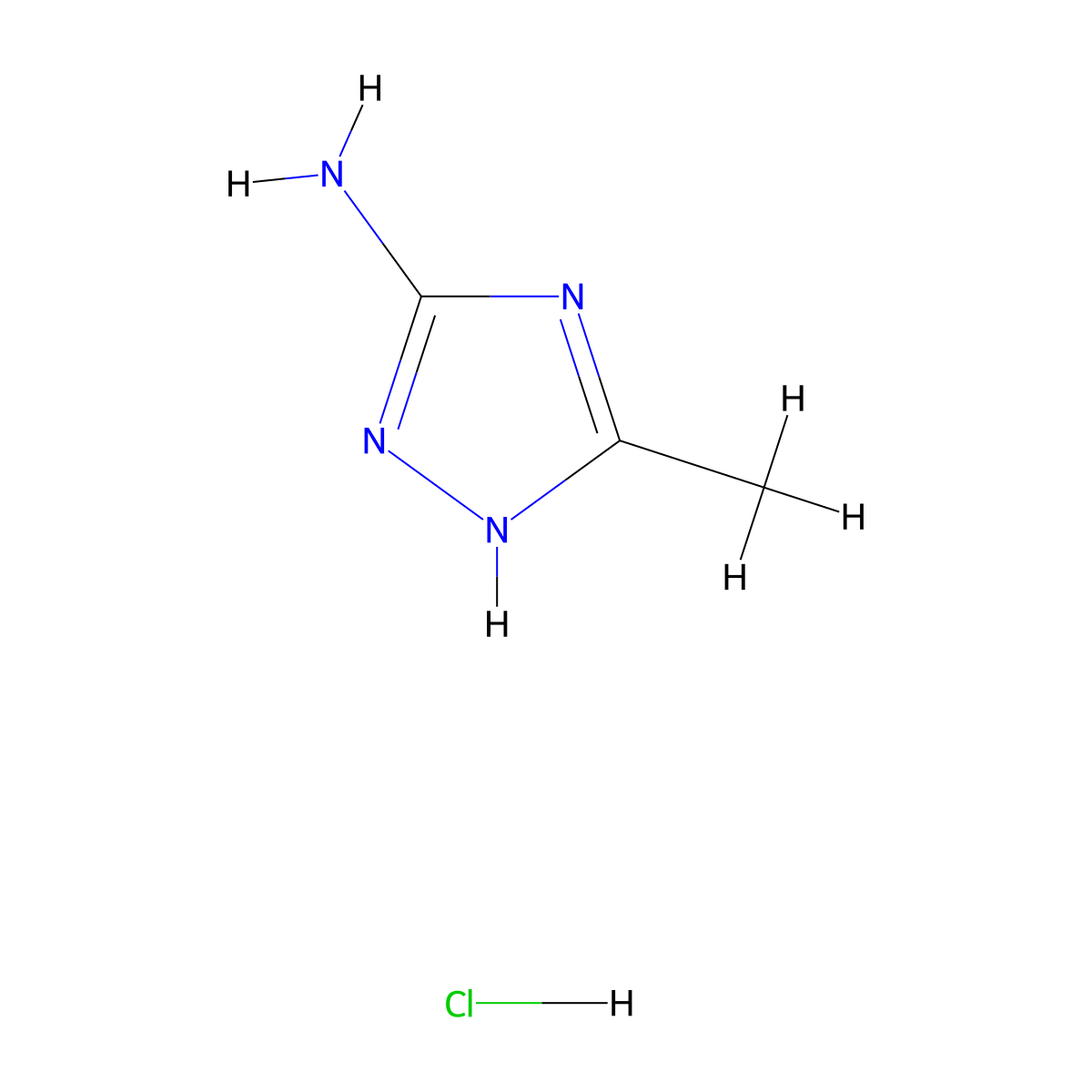 5-Methyl-4H-1,2,4-triazol-3-amine hydrochloride molecular structure, CAS 23350-30-3
