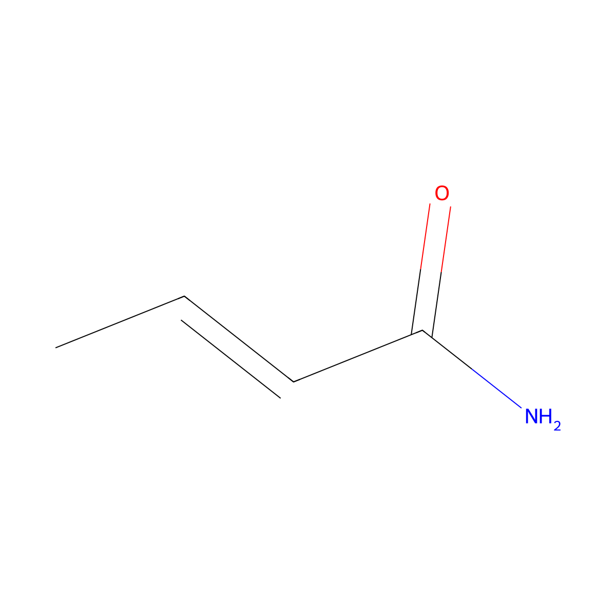 2-Butenamide molecular structure, CAS 23350-58-5