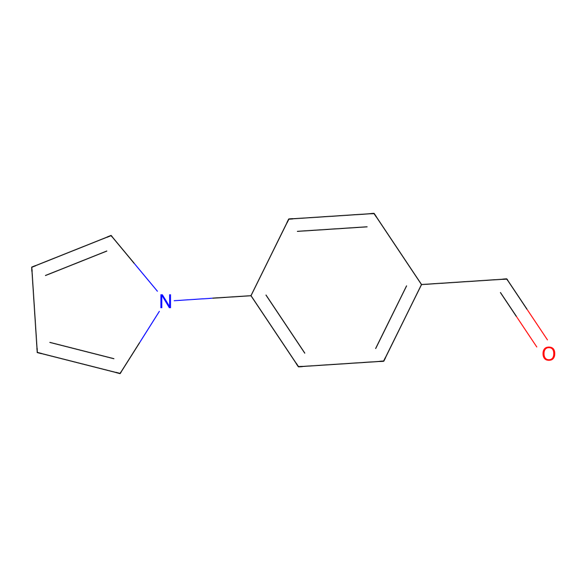 4-(1H-Pyrrol-1-yl)benzaldehyde molecular structure, CAS 23351-05-5