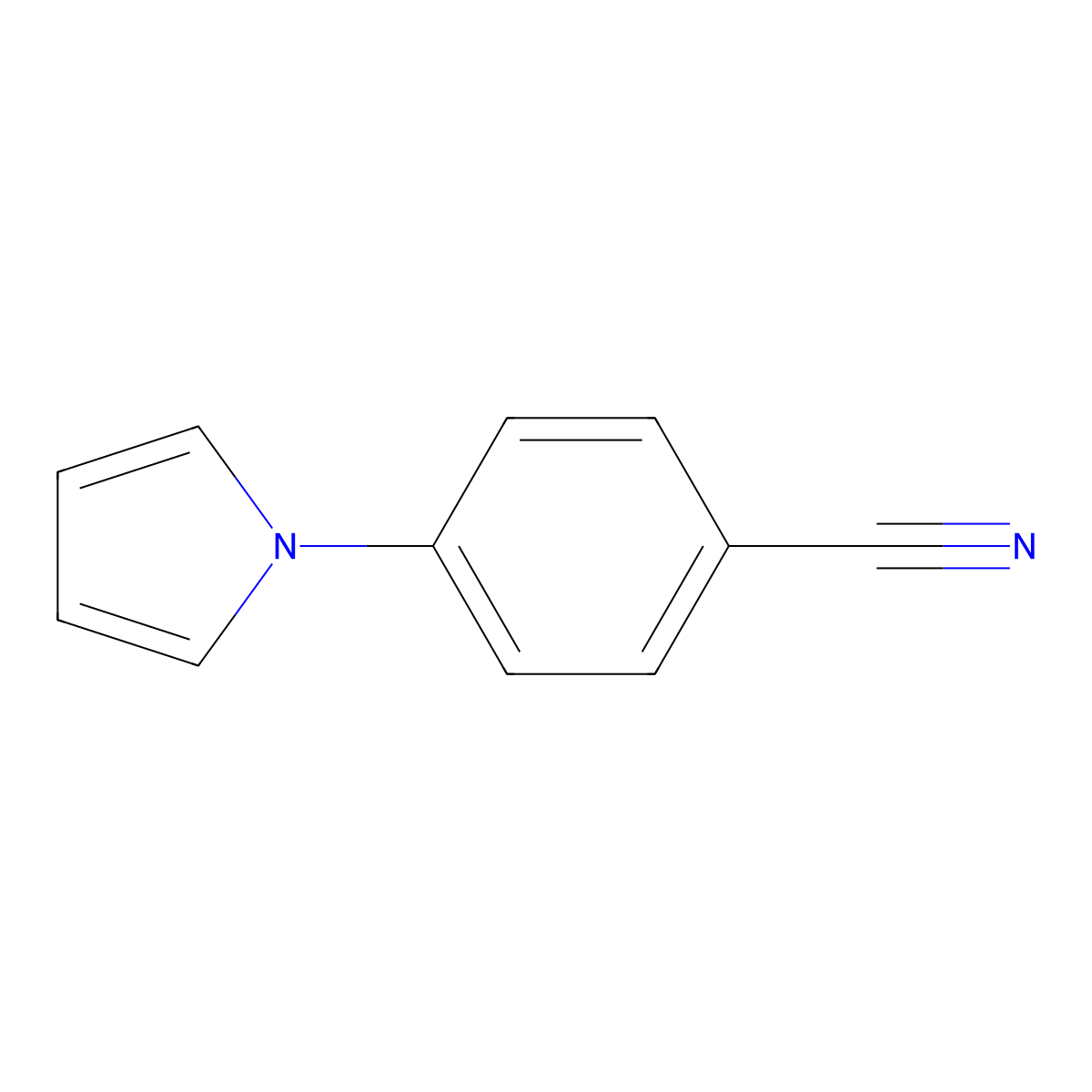 4-(1H-Pyrrol-1-yl)benzonitrile molecular structure, CAS 23351-07-7