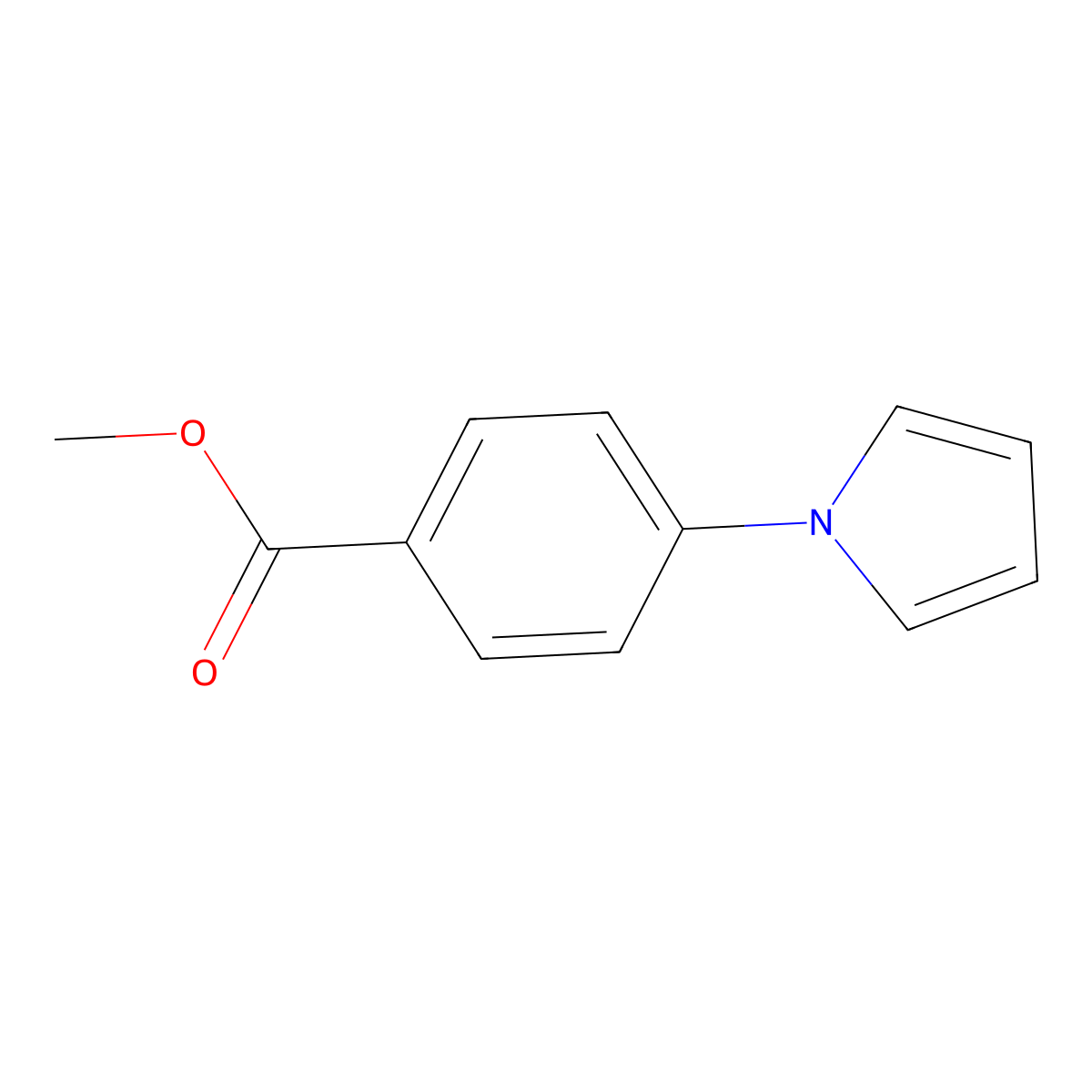 Methyl 4-(1H-pyrrol-1-yl)benzoate molecular structure, CAS 23351-08-8