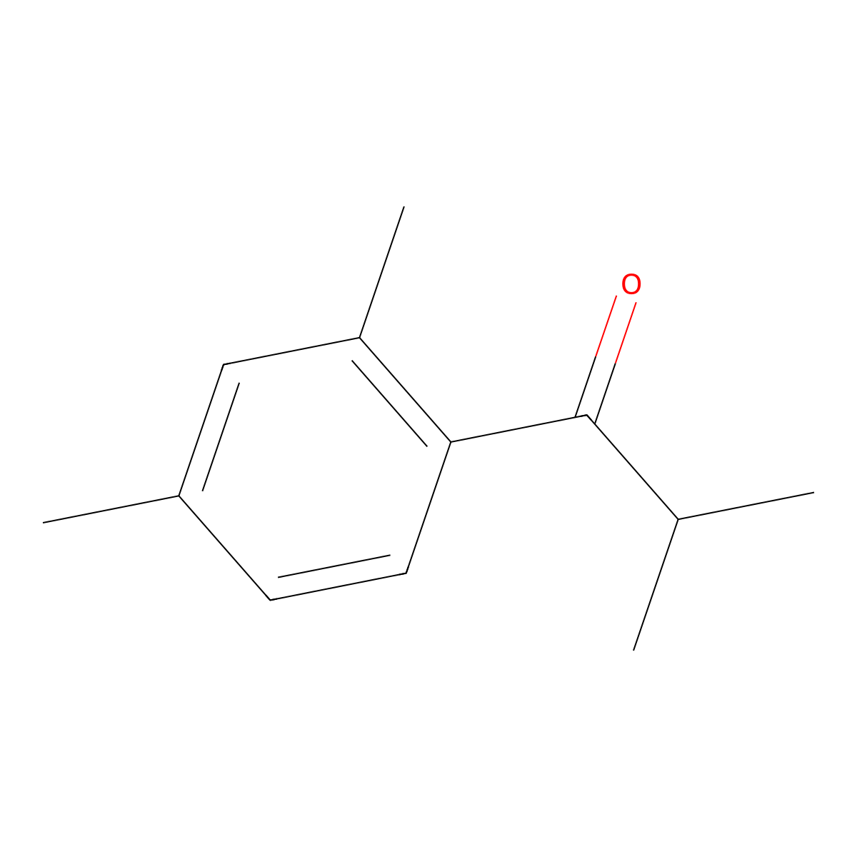 1-(2,4-Dimethylphenyl)-2-methylpropan-1-one molecular structure, CAS 23351-72-6