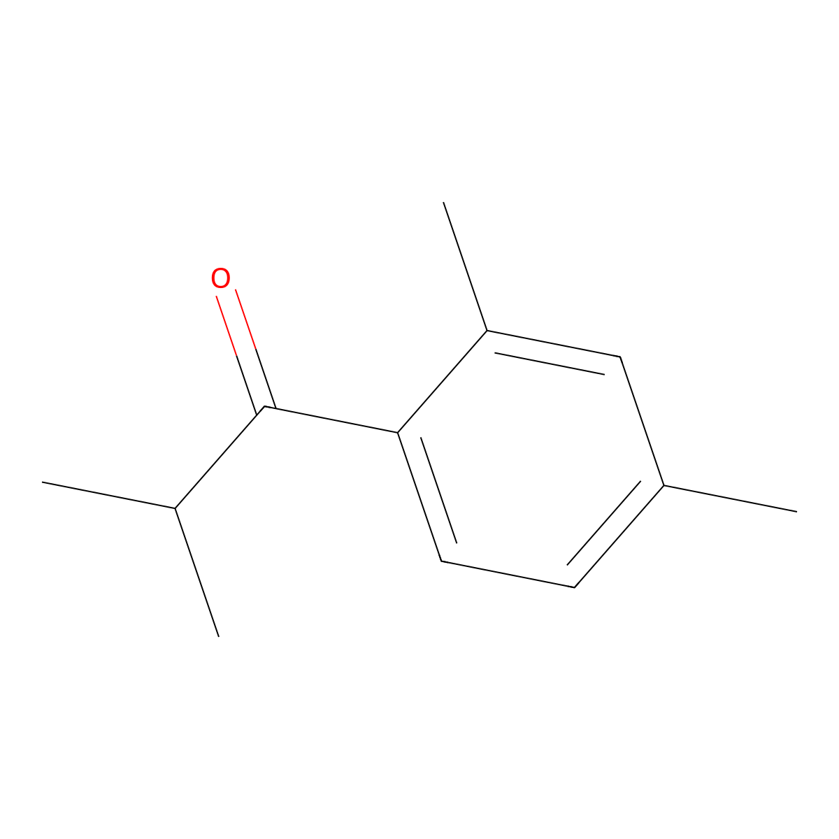 1-(2,4-Dimethylphenyl)-2-methylpropan-1-one molecular structure, CAS 23351-72-6