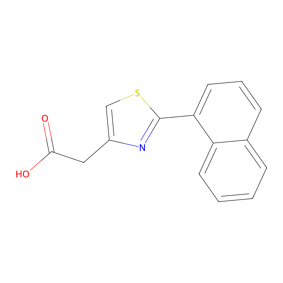 2-[2-(Naphthalen-1-yl)-1,3-thiazol-4-yl]acetic acid molecular structure, CAS 23353-15-3