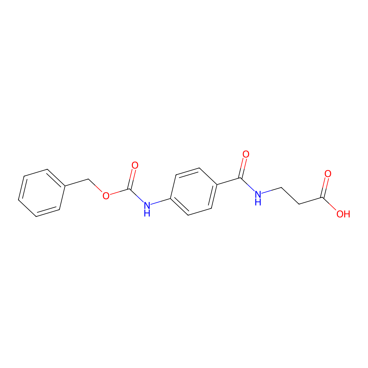 3-[(4-{[(Benzyloxy)carbonyl]amino}phenyl)formamido]propanoic acid molecular structure, CAS 2335395-13-4
