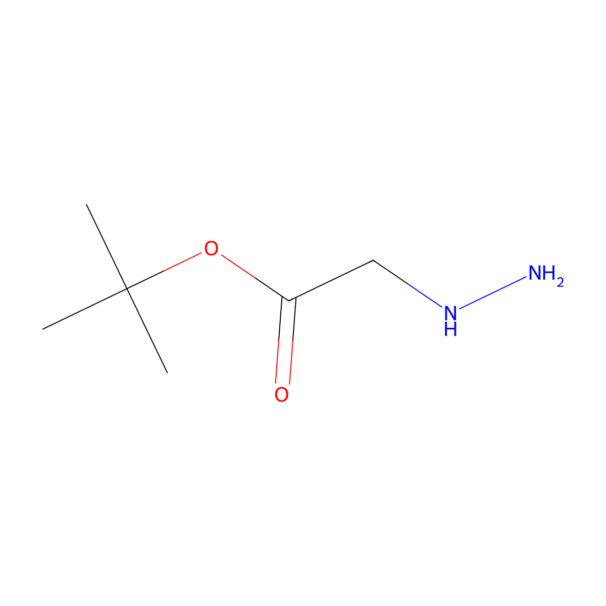Tert-butyl 2-hydrazinylacetate molecular structure, CAS 23354-12-3