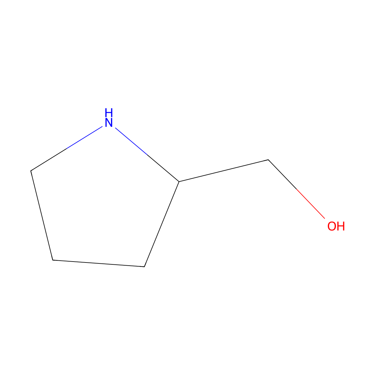 L-Prolinol molecular structure, CAS 23356-96-9