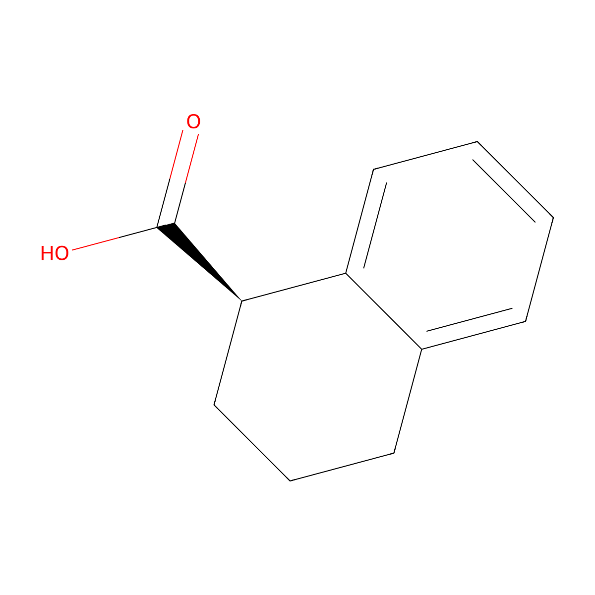 (+)-1,2,3,4-Tetrahydronaphthalene-1-carboxylic acid molecular structure, CAS 23357-47-3