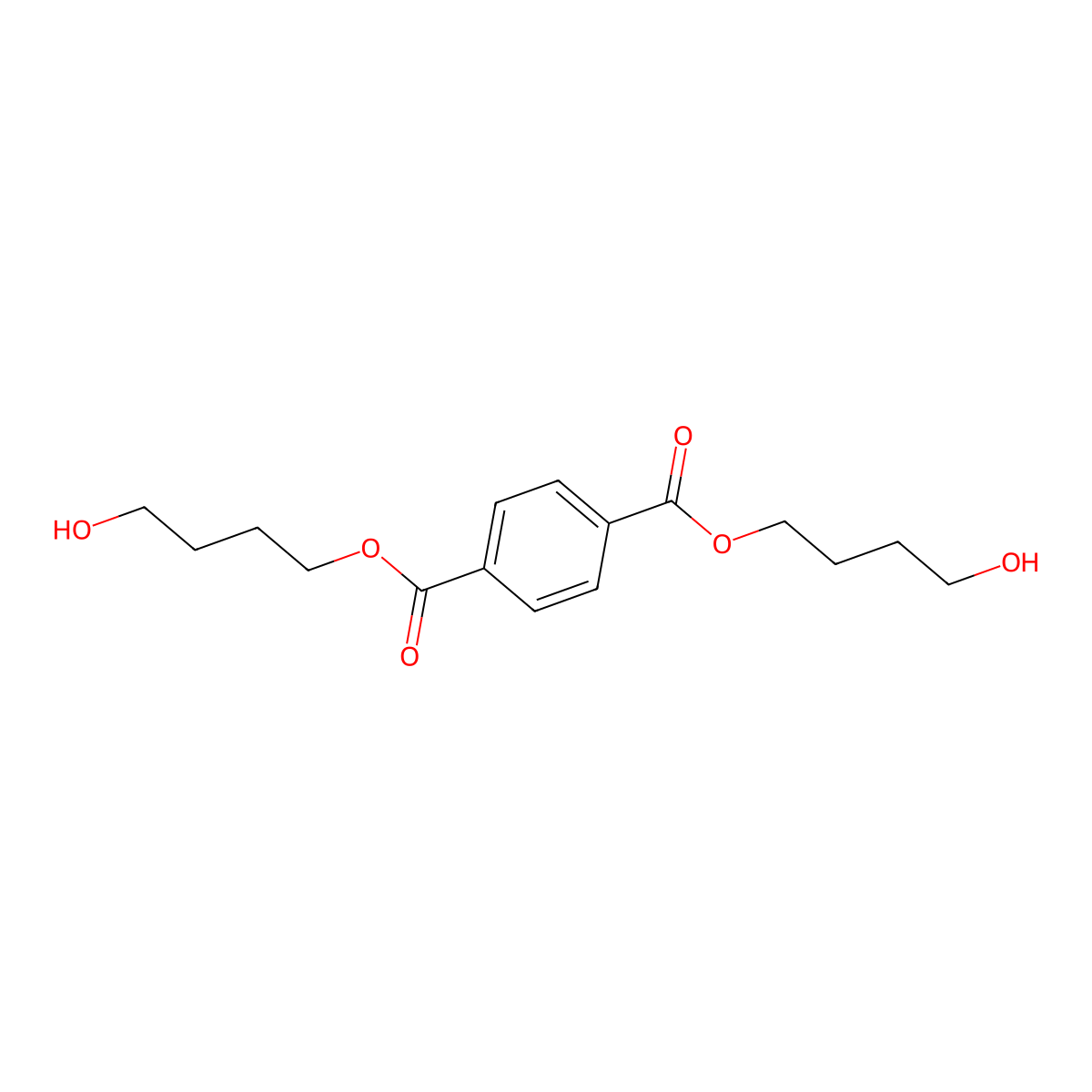 Bis(hydroxybutyl) terephthalate molecular structure, CAS 23358-95-4