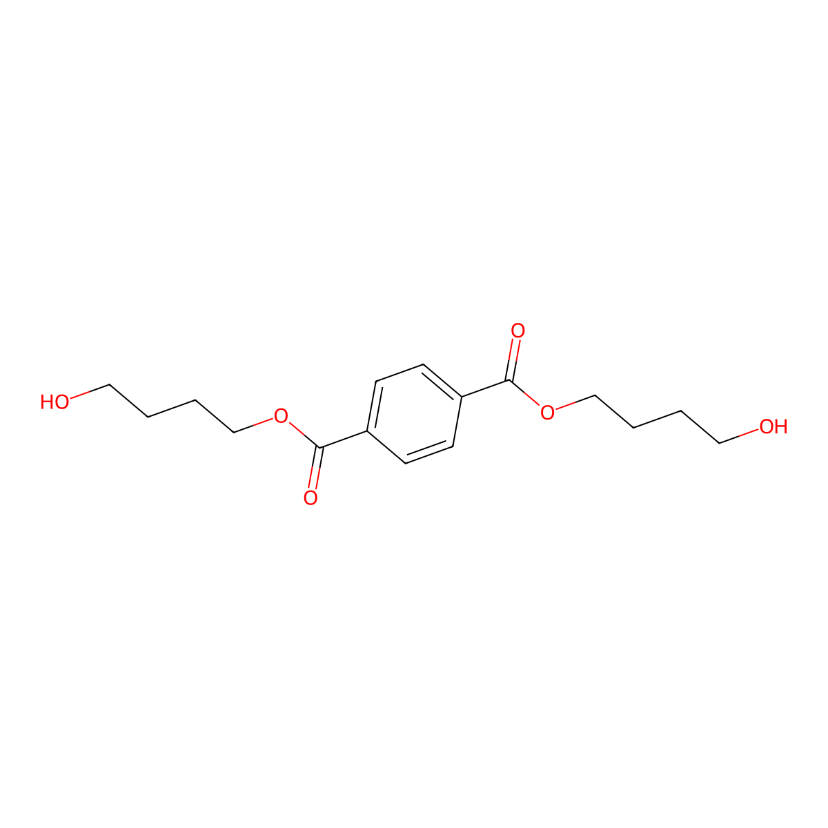 Bis(hydroxybutyl) terephthalate molecular structure, CAS 23358-95-4