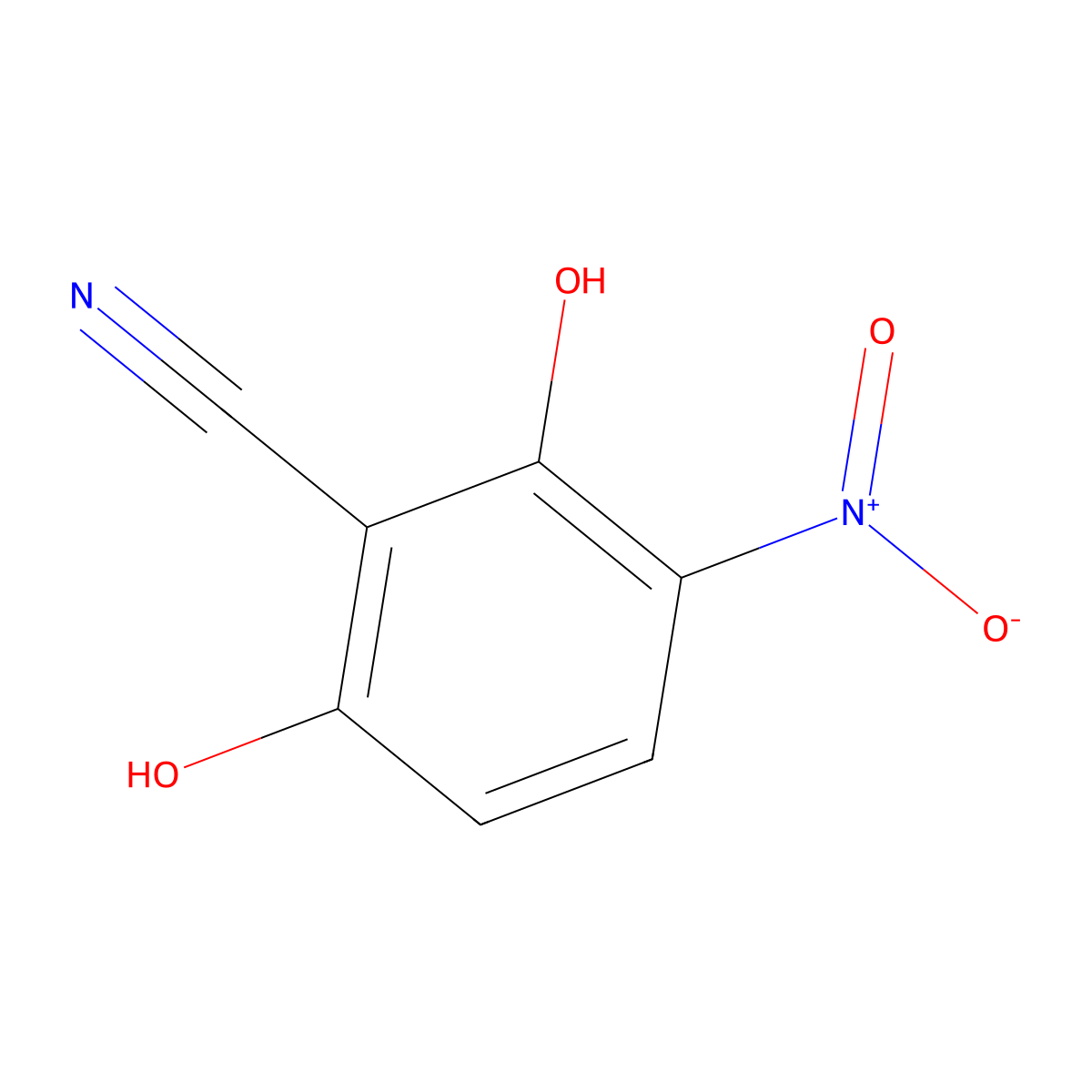 2,6-Dihydroxy-3-nitrobenzonitrile molecular structure, CAS 233585-04-1