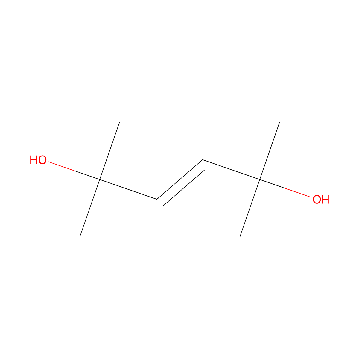 2,5-Dimethylhex-3-ene-2,5-diol molecular structure, CAS 23359-01-5