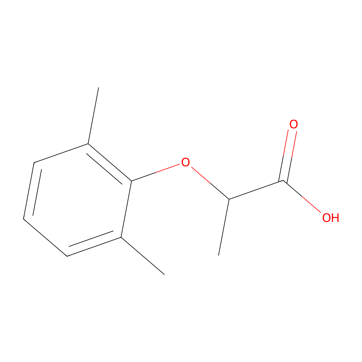 2-(2,6-Dimethylphenoxy)propanoic acid molecular structure, CAS 23359-47-9