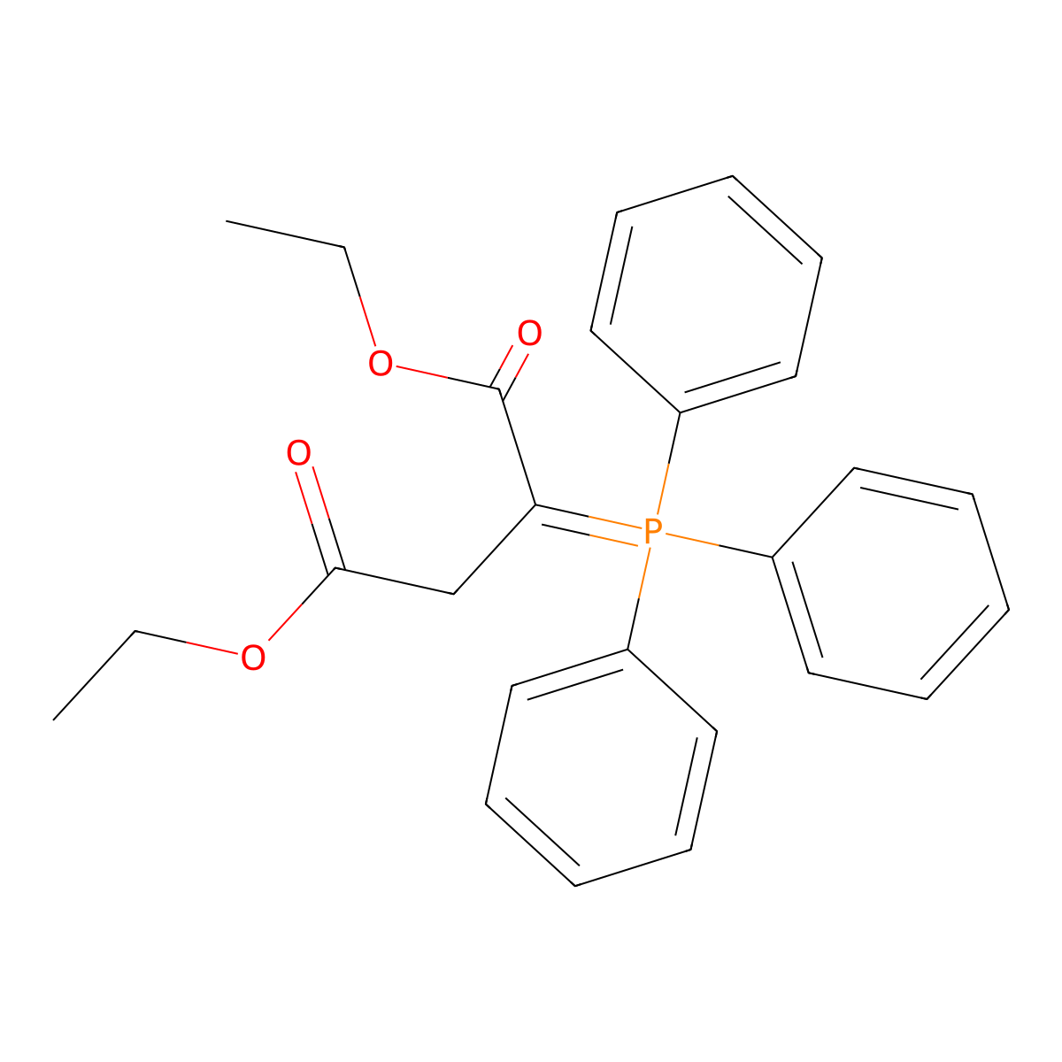 Diethyl 2-(triphenylphosphoranylidene)succinate molecular structure, CAS 23360-63-6