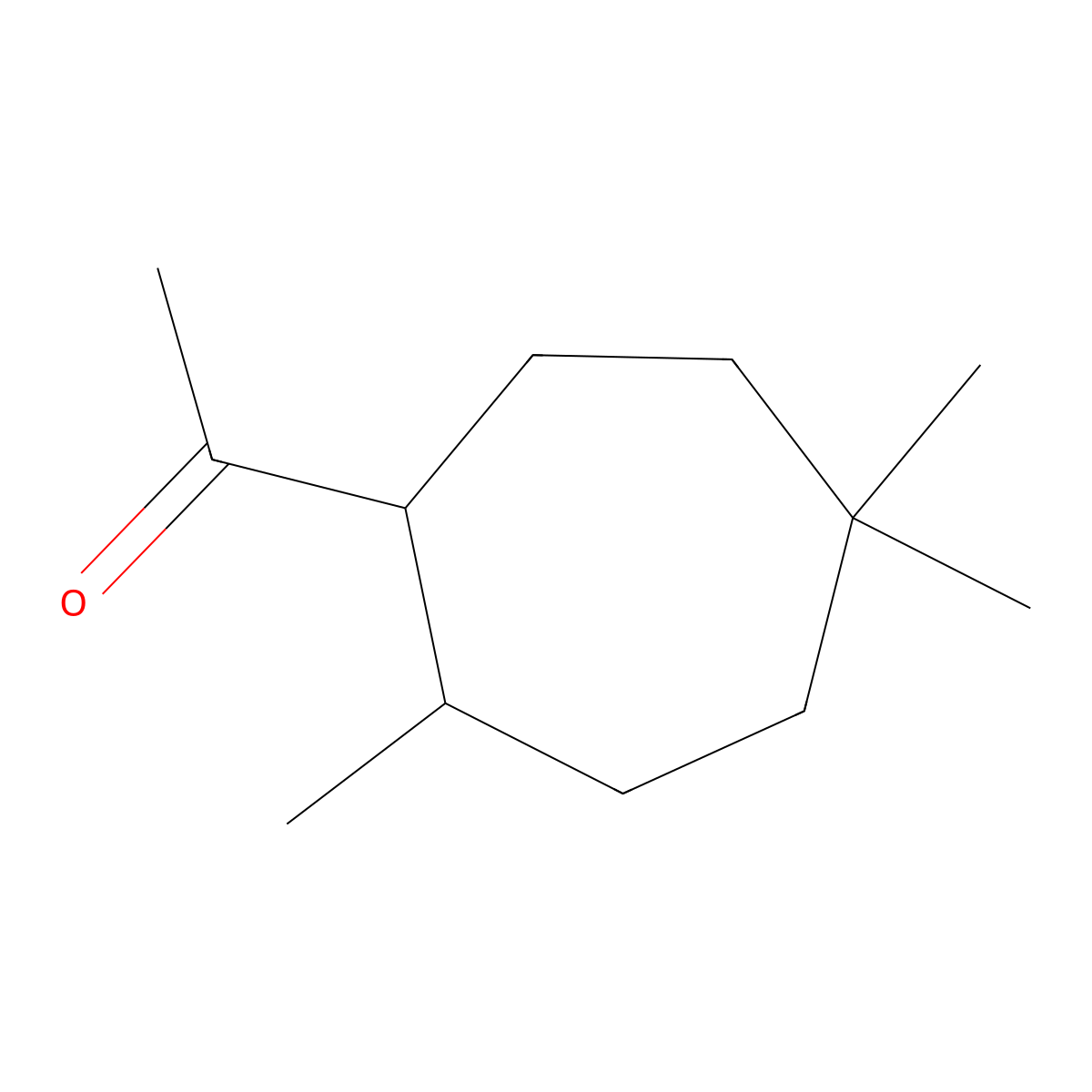 1-(2,5,5-Trimethylcycloheptyl)ethan-1-one molecular structure, CAS 23361-88-8
