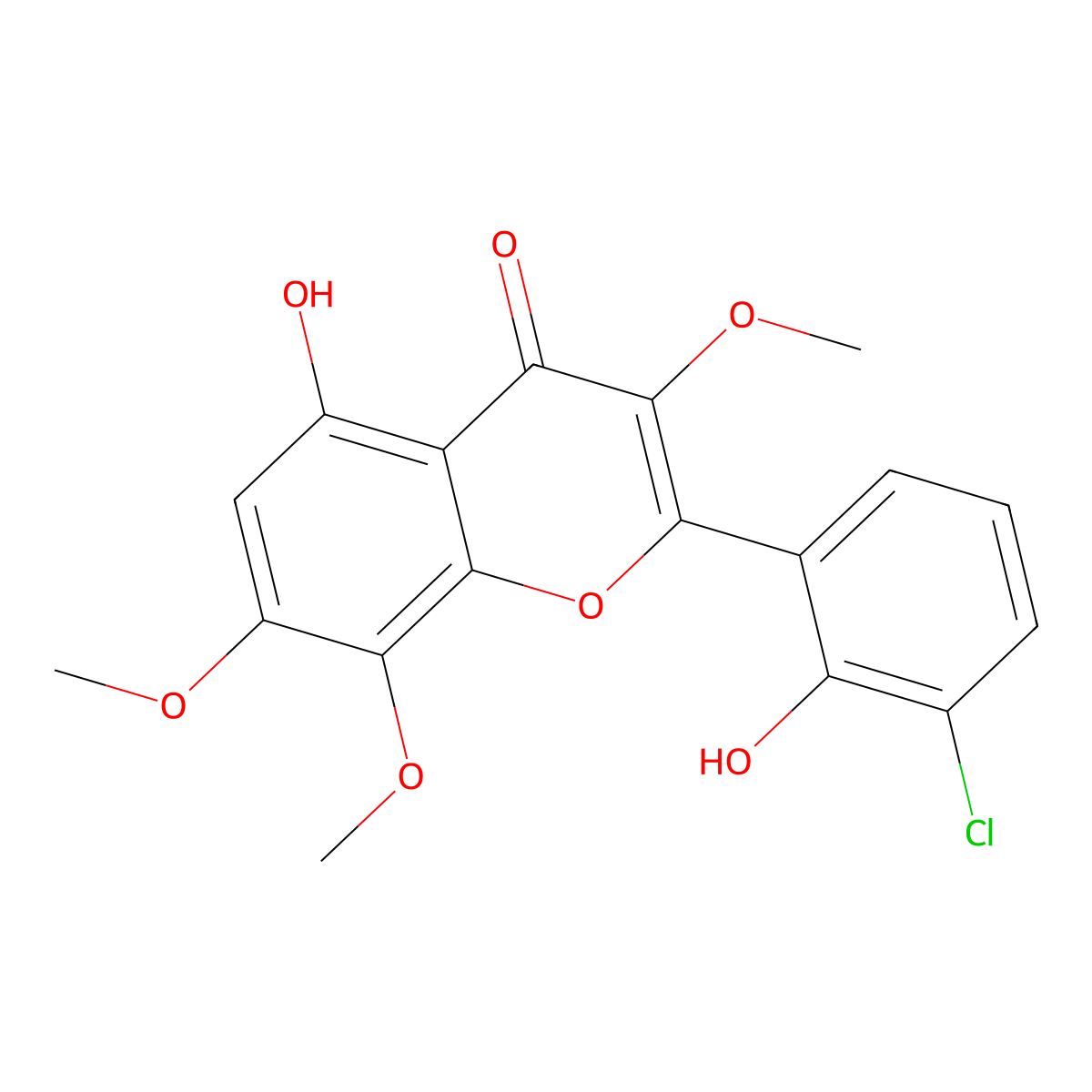 Chlorflavonin molecular structure, CAS 23363-64-6
