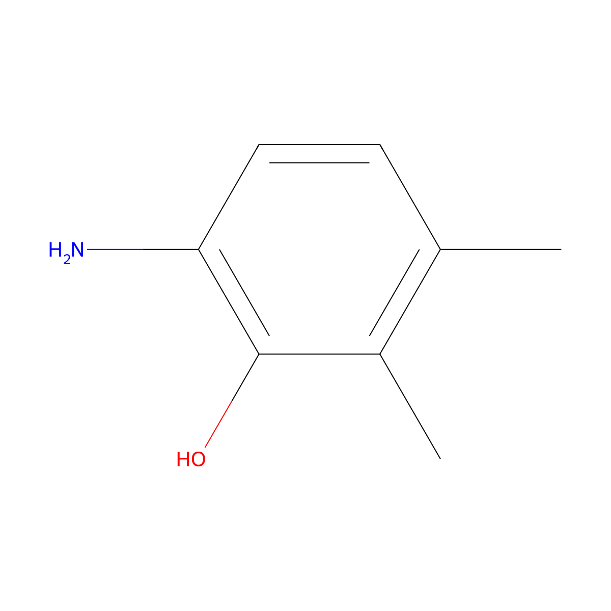 6-Amino-2,3-dimethylphenol molecular structure, CAS 23363-74-8