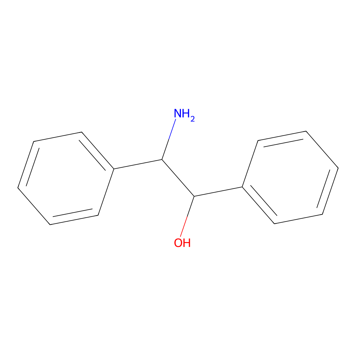 (1S,2R)-(+)-2-Amino-1,2-diphenylethanol molecular structure, CAS 23364-44-5
