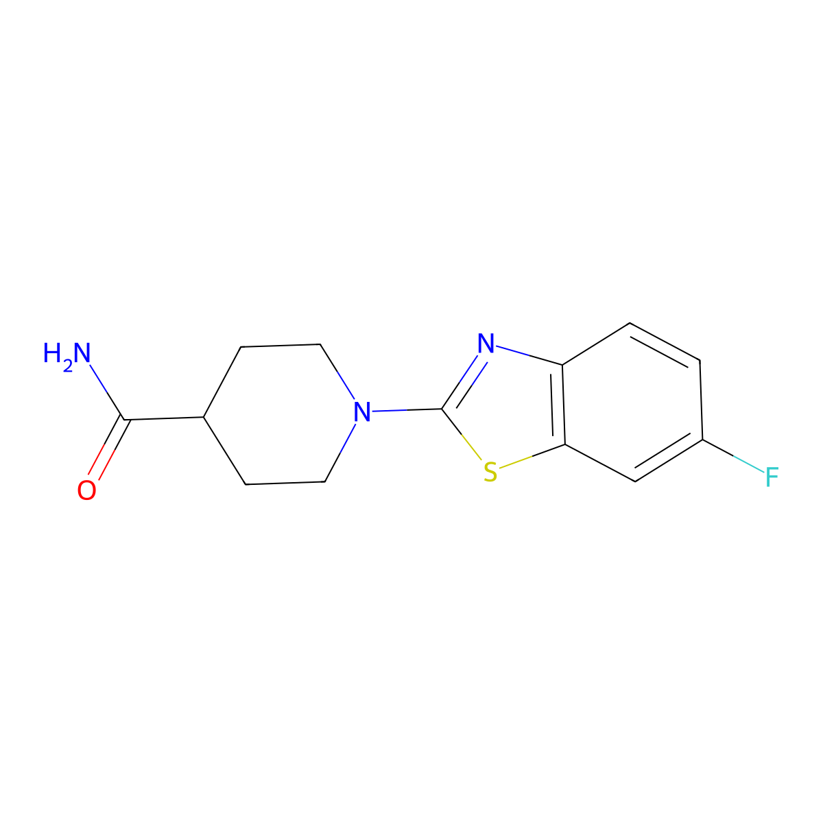1-(6-Fluoro-1,3-benzothiazol-2-yl)piperidine-4-carboxamide molecular structure, CAS 2336774-11-7