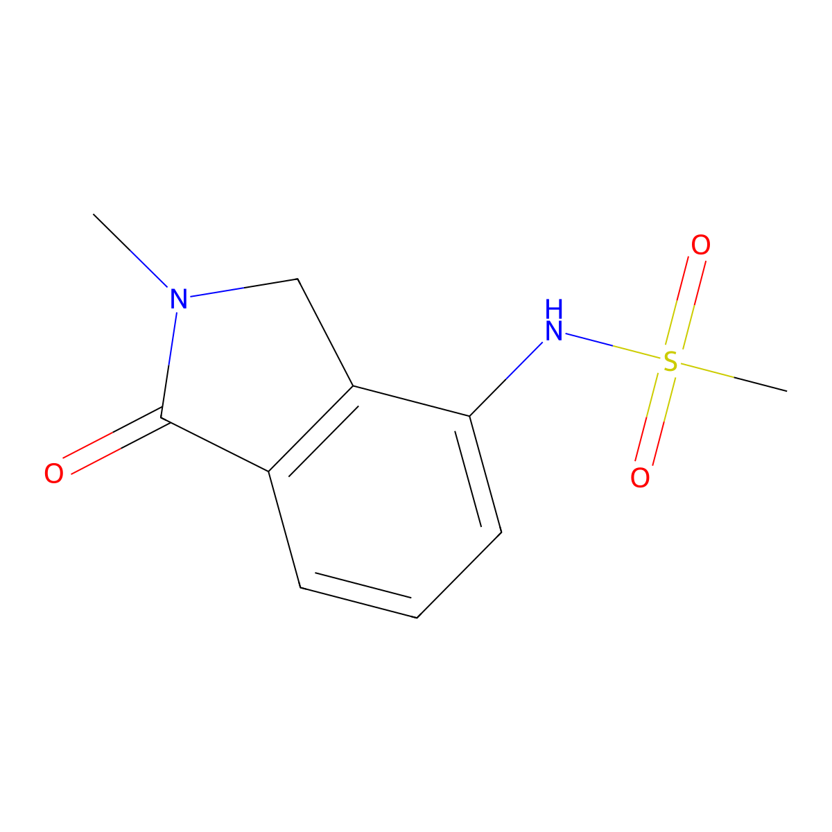 N-(2-methyl-1-oxo-2,3-dihydro-1H-isoindol-4-yl)methanesulfonamide molecular structure, CAS 2336927-21-8