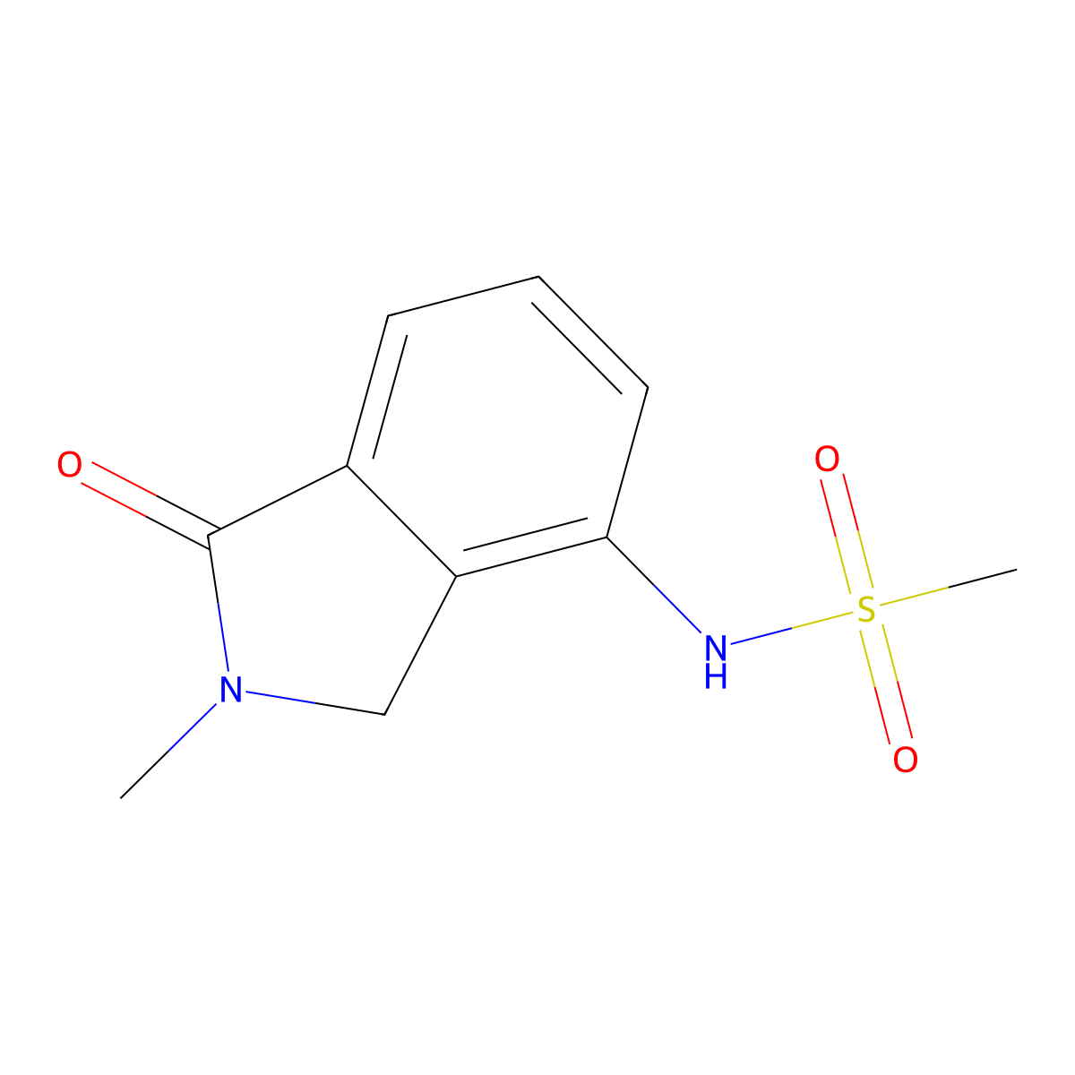 N-(2-methyl-1-oxo-2,3-dihydro-1H-isoindol-4-yl)methanesulfonamide molecular structure, CAS 2336927-21-8