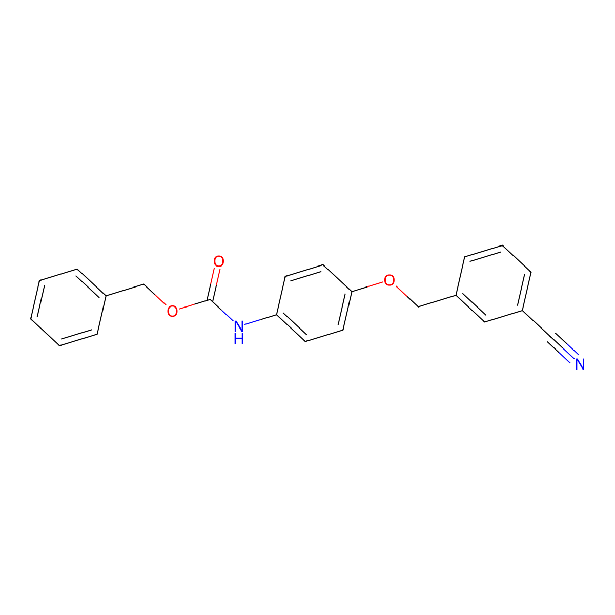 benzyl N-{4-[(3-cyanophenyl)methoxy]phenyl}carbamate molecular structure, CAS 2337062-98-1