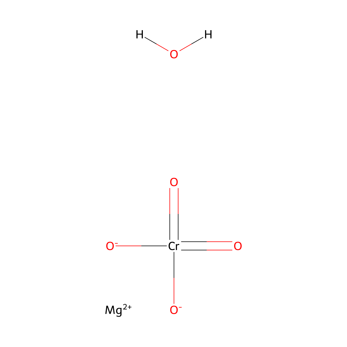 Magnesium chromate hydrate molecular structure, CAS 23371-94-0
