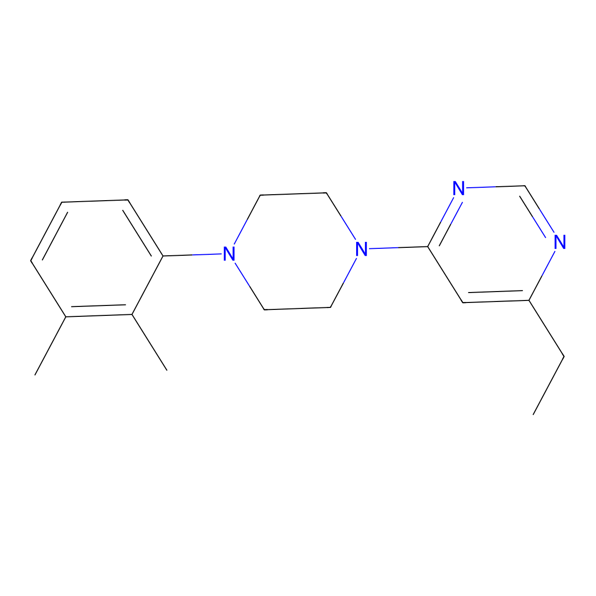 4-[4-(2,3-Dimethylphenyl)piperazin-1-yl]-6-ethylpyrimidine molecular structure, CAS 2337177-67-8