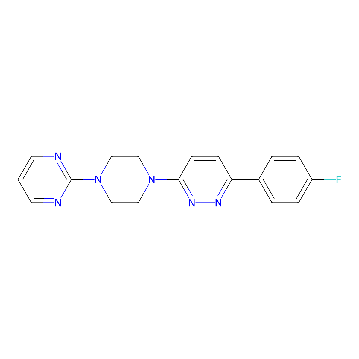 3-(4-Fluorophenyl)-6-[4-(pyrimidin-2-yl)piperazin-1-yl]pyridazine molecular structure, CAS 2337178-71-7