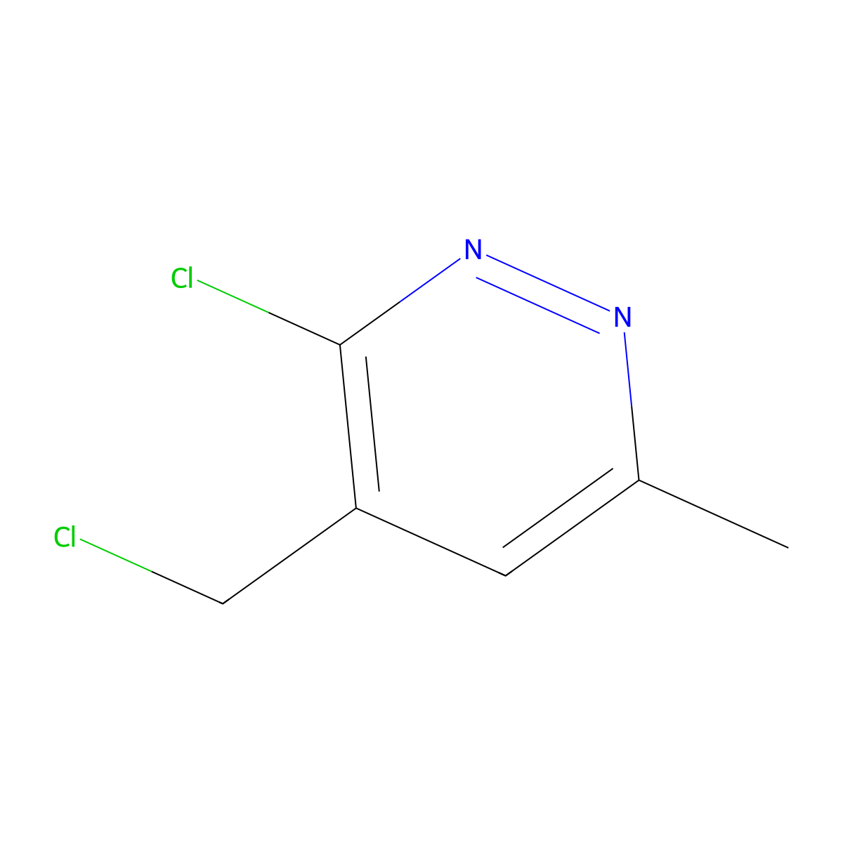 3-Chloro-4-(chloromethyl)-6-methylpyridazine molecular structure, CAS 23372-11-4
