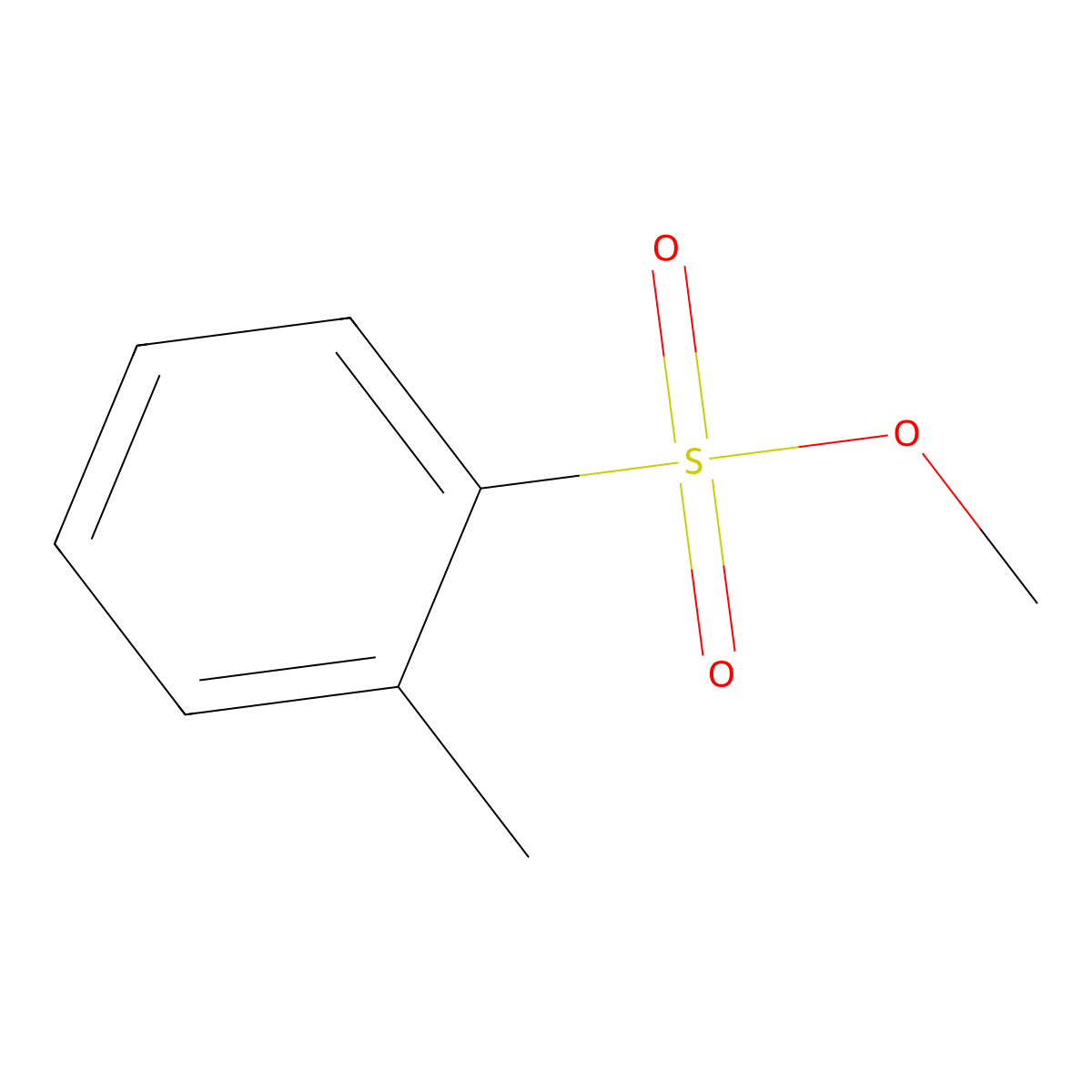 Benzenesulfonic acid, 2-methyl-, methyl ester molecular structure, CAS 23373-38-8