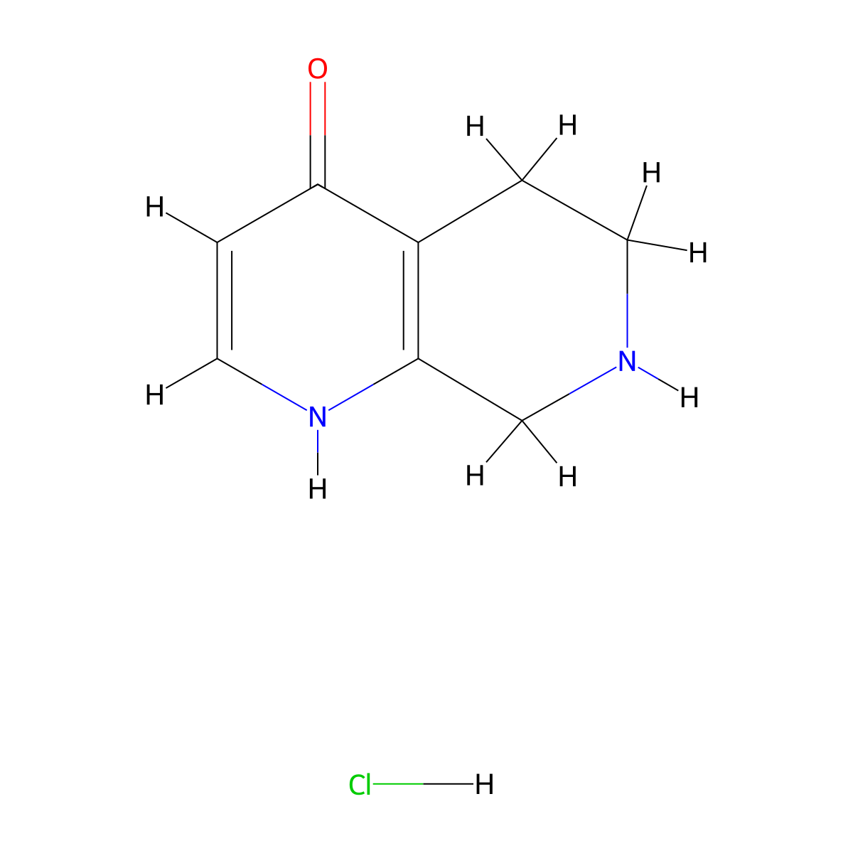 5,6,7,8-Tetrahydro-1,7-naphthyridin-4-ol HCl molecular structure, CAS 2337334-50-4