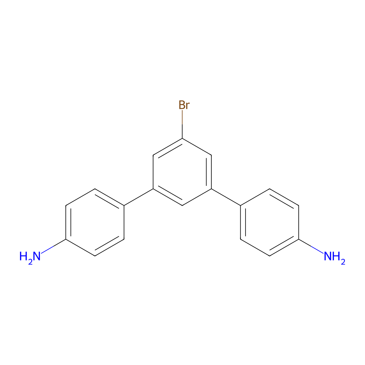 5'-Bromo-[1,1':3',1''-terphenyl]-4,4''-diamine molecular structure, CAS 2337335-29-0