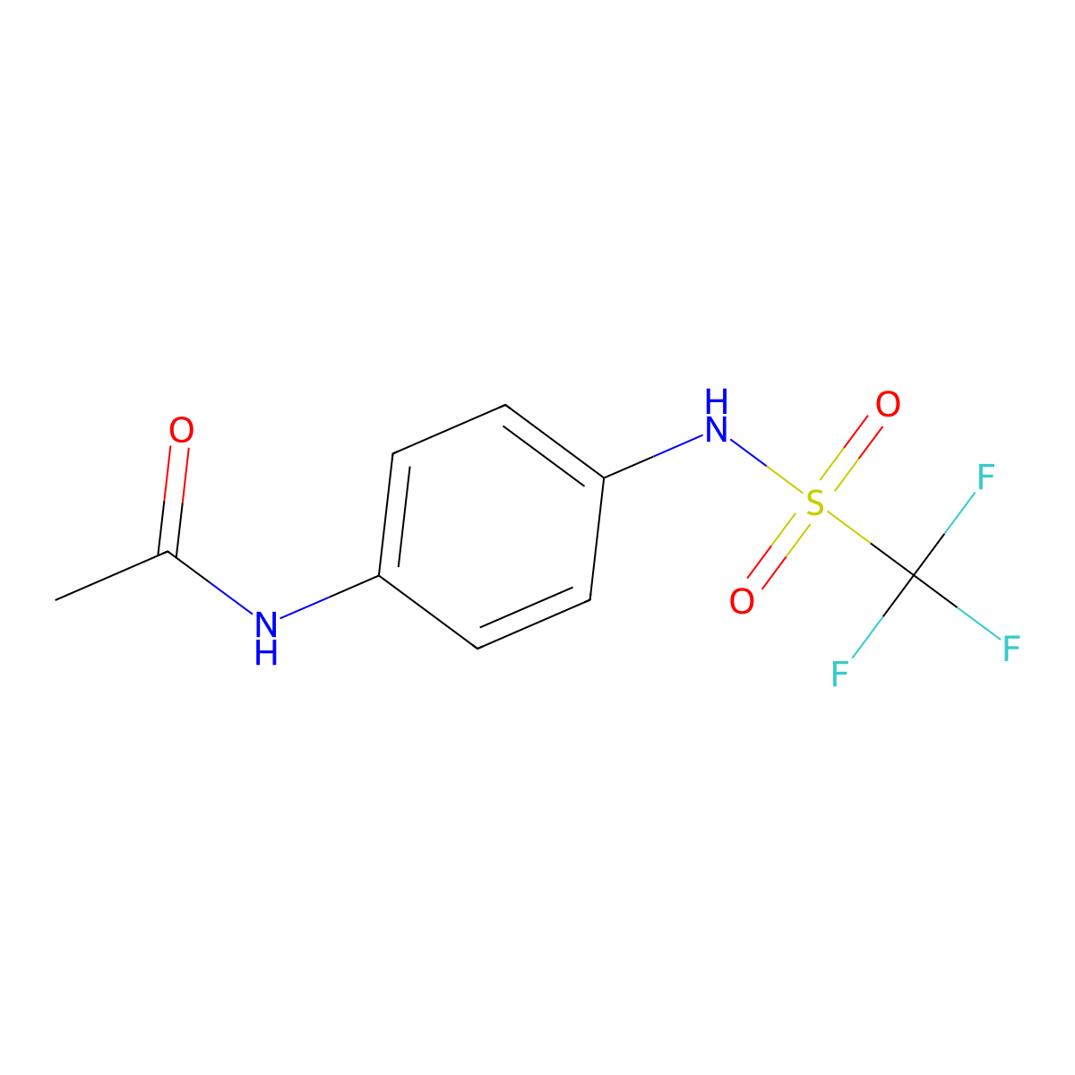 N-[4-(trifluoromethylsulfonylamino)phenyl]acetamide molecular structure, CAS 23375-14-6