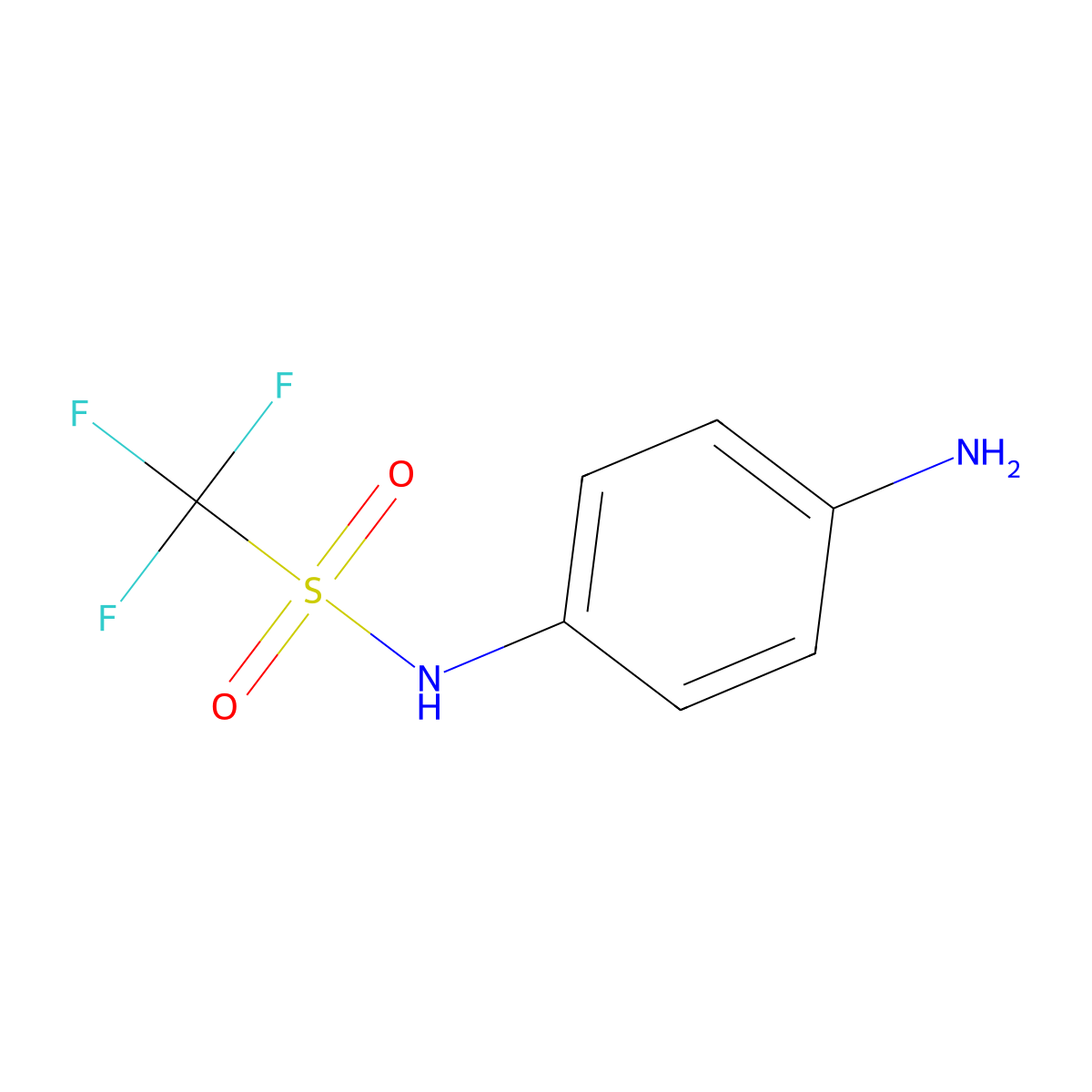 N-(4-aminophenyl)-1,1,1-trifluoromethanesulfonamide molecular structure, CAS 23375-15-7