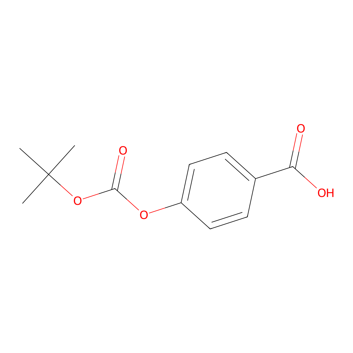 4-((tert-Butoxycarbonyl)oxy)benzoic acid molecular structure, CAS 233756-76-8
