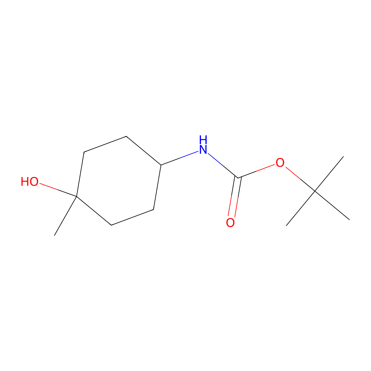 cis-4-(Boc-amino)-1-methylcyclohexanol molecular structure, CAS 233764-30-2