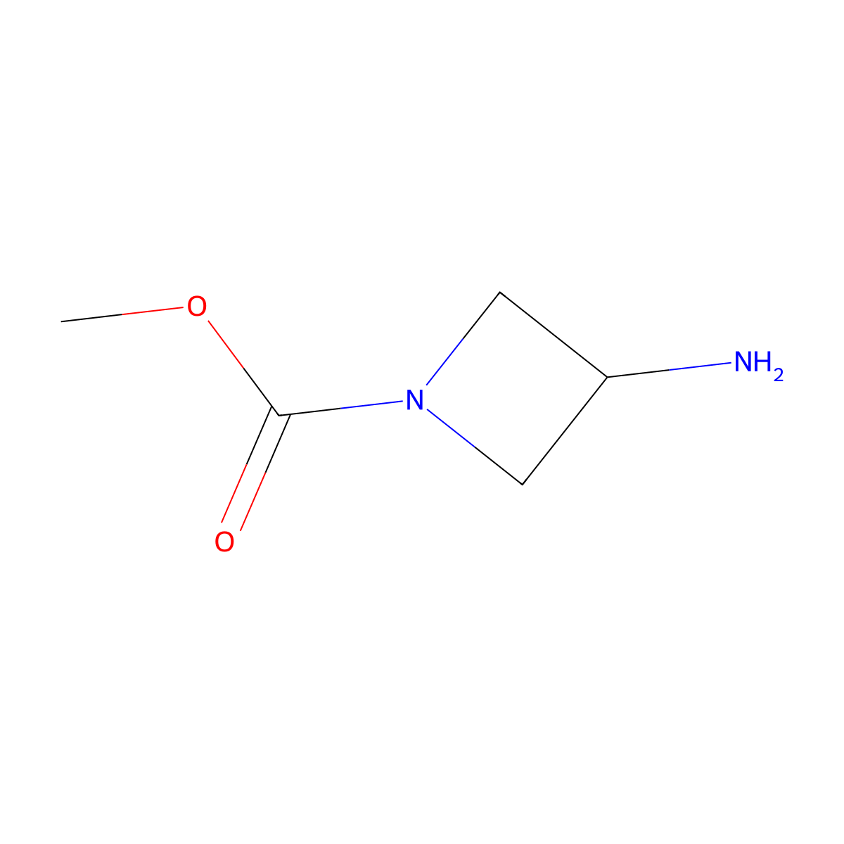 Methyl 3-aminoazetidine-1-carboxylate molecular structure, CAS 233764-48-2