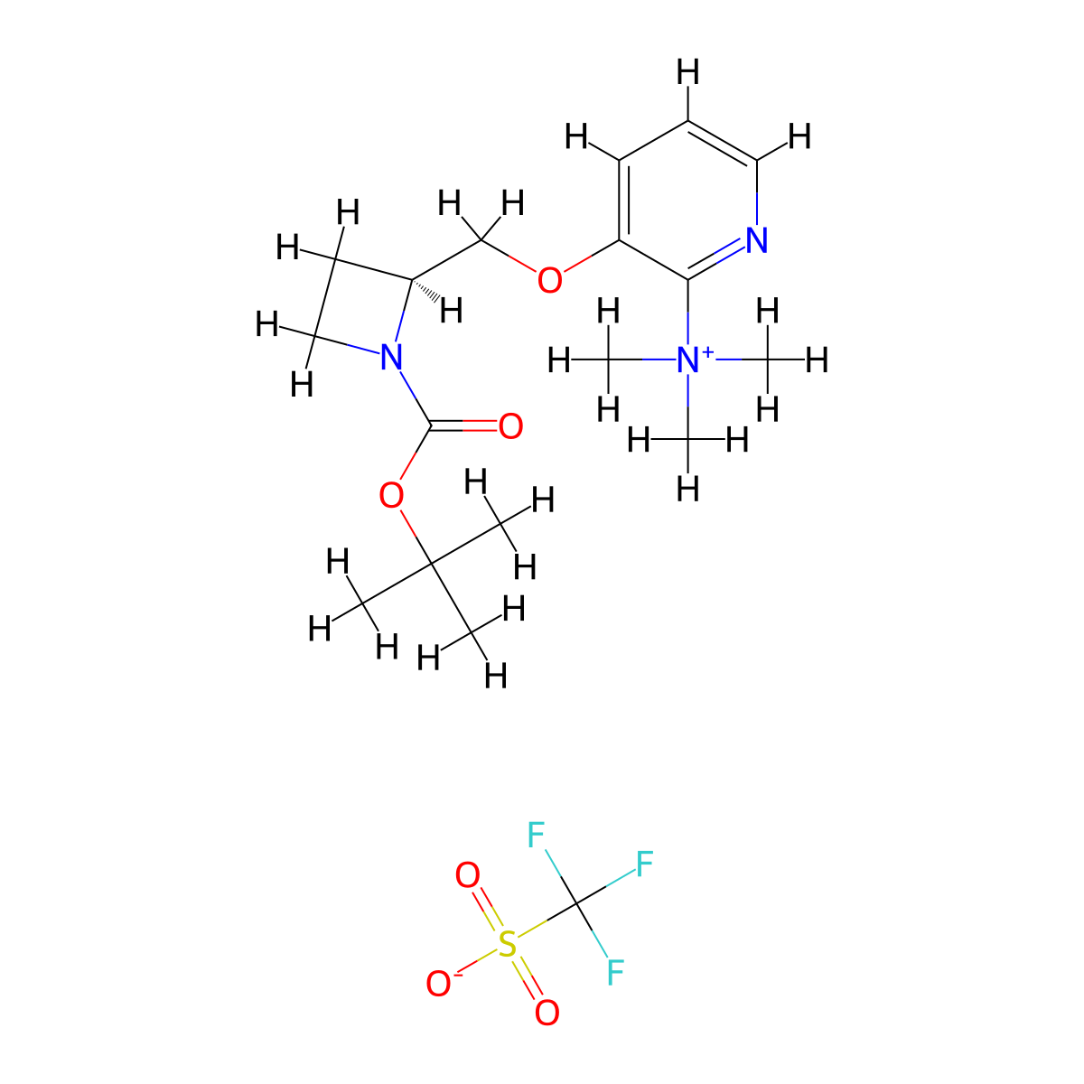 N-Boc-2-trimethylammonium-A 85380 Triflate molecular structure, CAS 233766-75-1