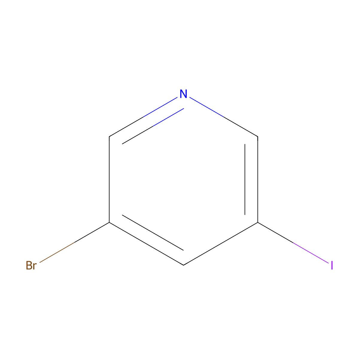 3-Bromo-5-iodopyridine molecular structure, CAS 233770-01-9