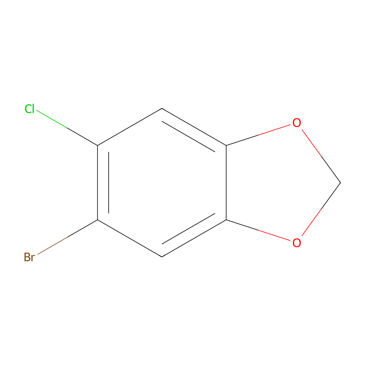 5-Bromo-6-chloro-1,3-dioxaindane molecular structure, CAS 233770-05-3