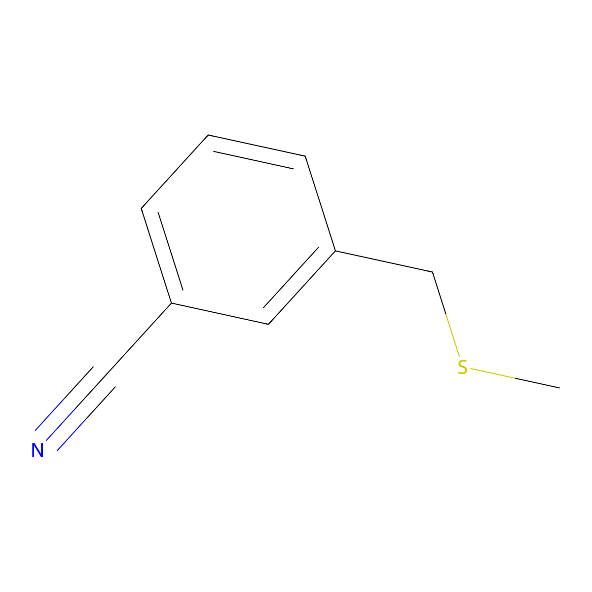 3-[(Methylsulfanyl)methyl]benzonitrile molecular structure, CAS 233772-14-0