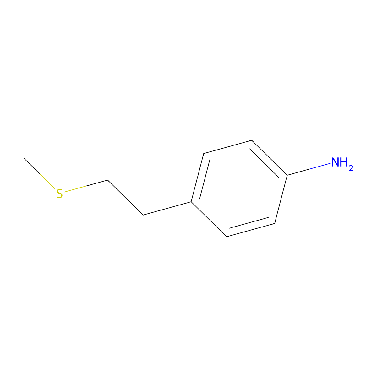 4-[2-(Methylsulfanyl)ethyl]aniline molecular structure, CAS 233772-17-3