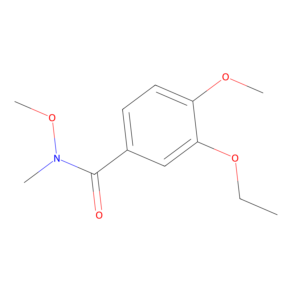 3-ethoxy-N,4-dimethoxy-N-methylbenzamide molecular structure, CAS 233773-32-5