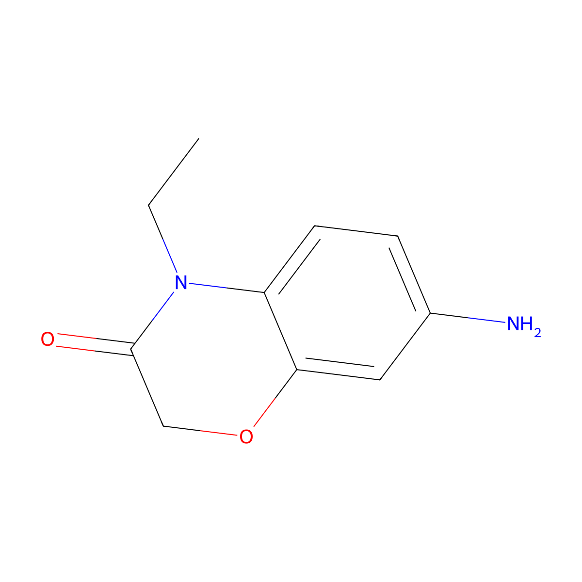 7-Amino-4-ethyl-2H-1,4-benzoxazin-3(4H)-one molecular structure, CAS 233775-20-7