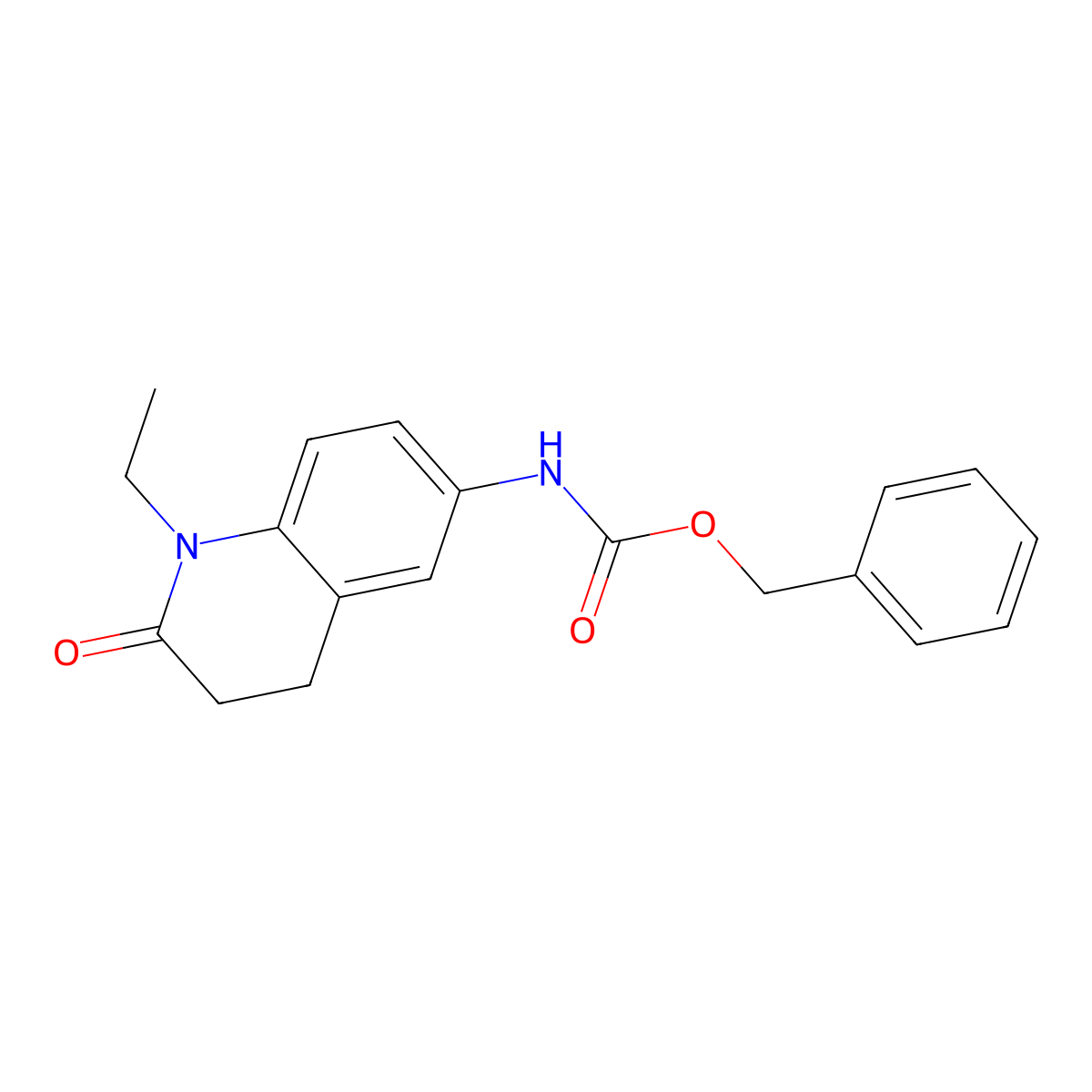 Benzyl (1-ethyl-2-oxo-1,2,3,4-tetrahydroquinolin-6-yl)carbamate molecular structure, CAS 233775-34-3